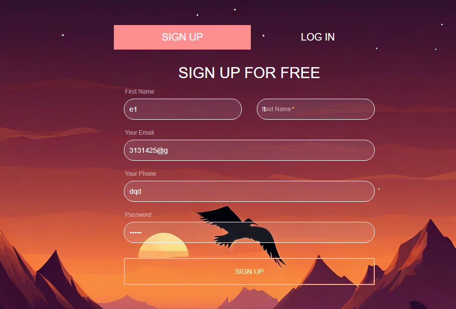 Login and Sign Up